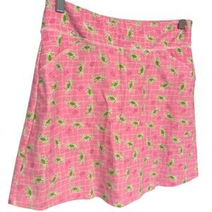 Spunkwear Skort Crab Print in Pink, Green Pickleball Tennis Golf